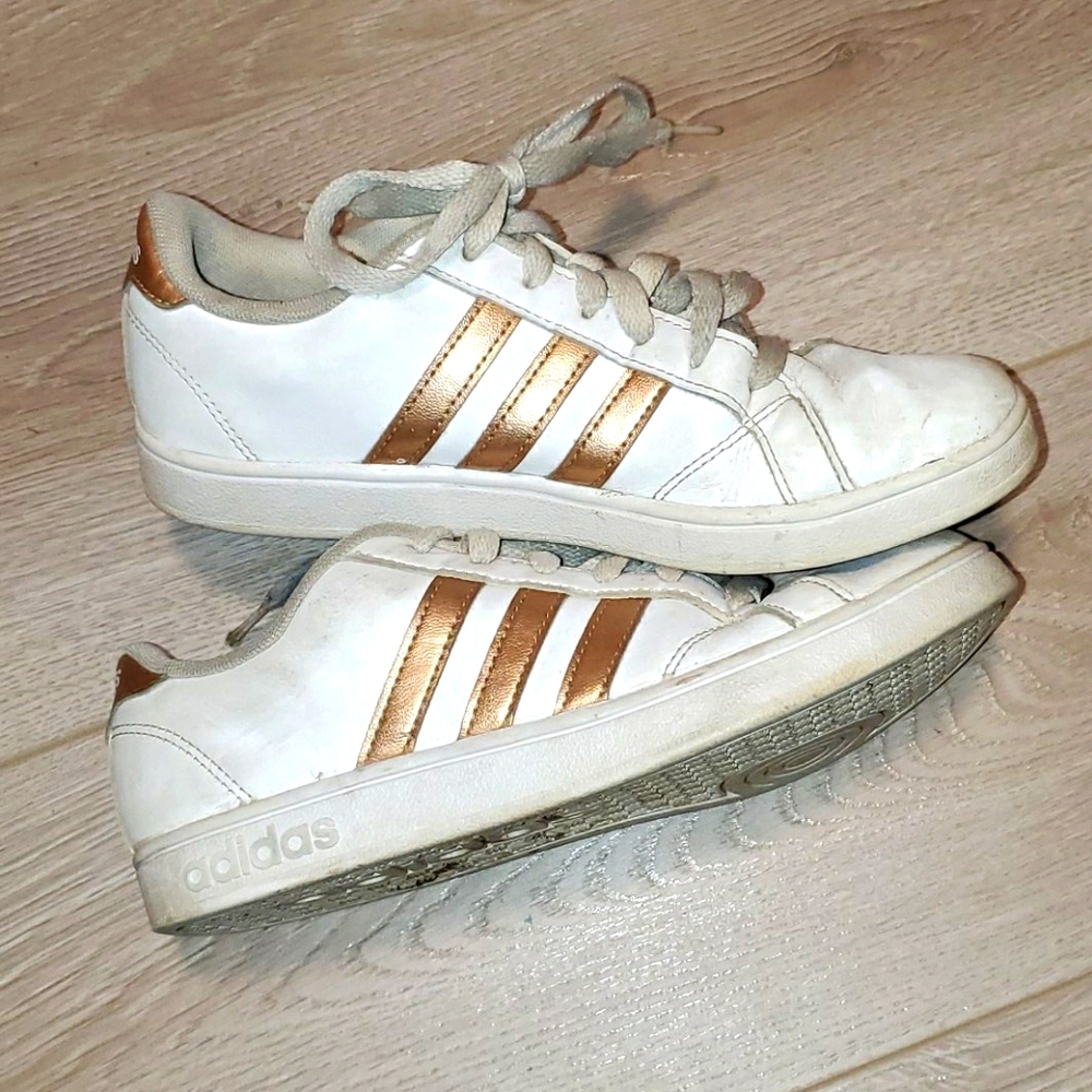 Adidas with Rose Gold Stripes